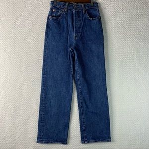 Levi's Jeans Premium Ribcage Straight Ankle Womens Size 26 High Rise Button Fly